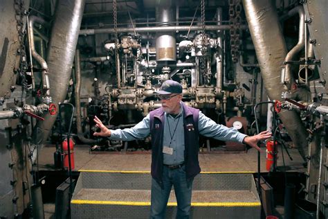 Docent-led engine room tour aboard Red Oak Victory